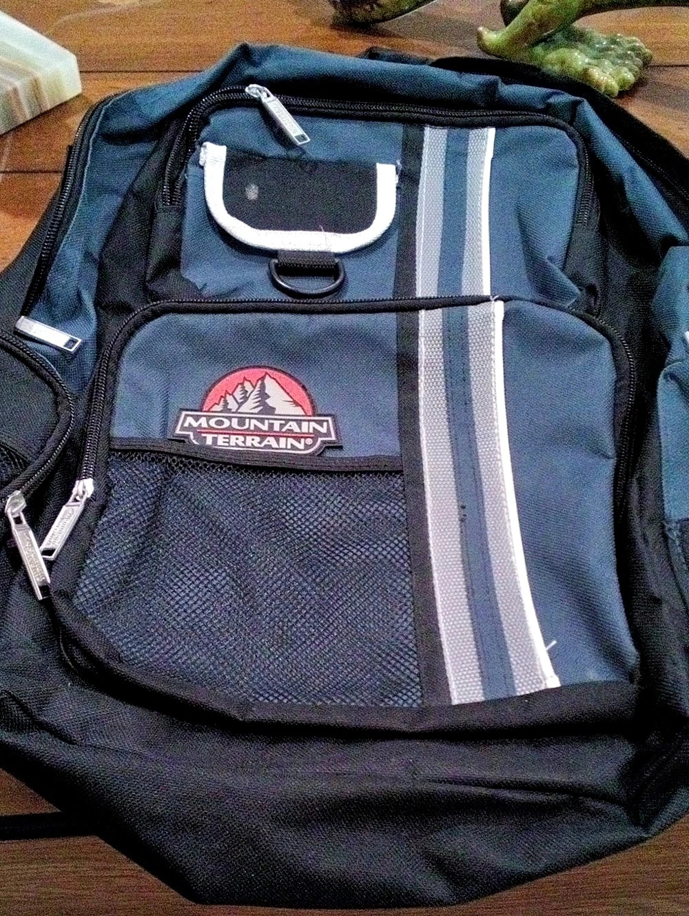 Mountain Terrain Blue & Black Backpack